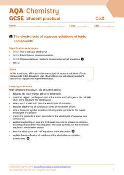 The electrolysis of aqueous solutions of ionic compounds