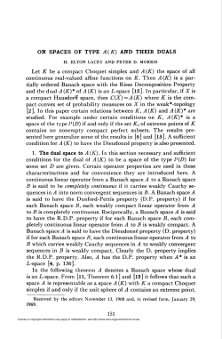 ON SPACES OF TYPE A(K) AND THEIR DUALS