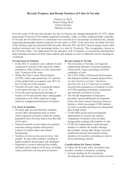 Recruit, Prepare, and Retain Teachers of Color in Nevada