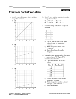 Practice: Partial Variation