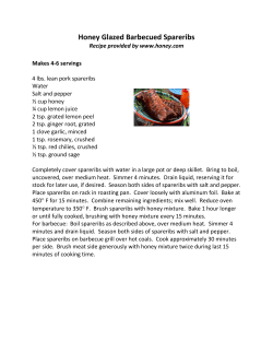Honey Glazed Barbecued Spareribs
