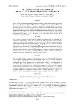 An approach to age and growth of South Atlantic swordfish (<i