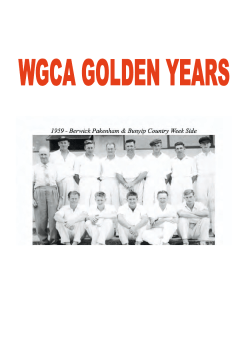 WGCA Golden Years - West Gippsland Cricket Association