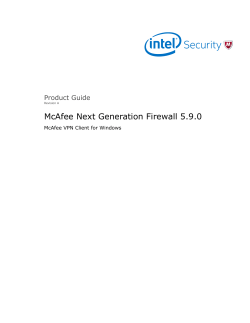 McAfee VPN Client for Windows 5.9.0 Product Guide