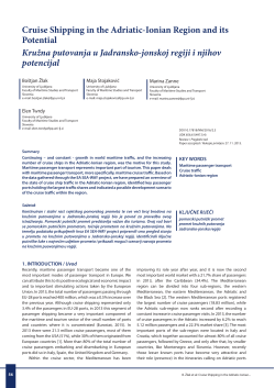 Cruise Shipping in the Adriatic-Ionian Region and its Potential