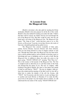 8. Lessons from the Bhagavad Gita