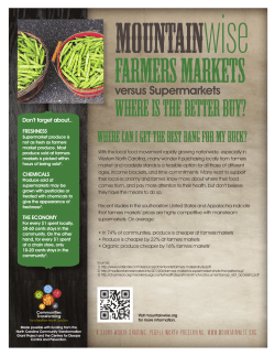 Farmers Markets vs. Supermarkets