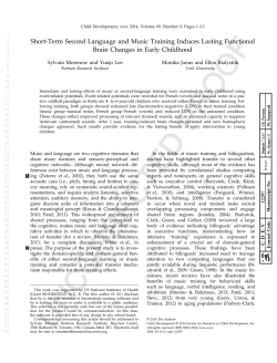 Short-Term Second Language and Music Training Induces Lasting