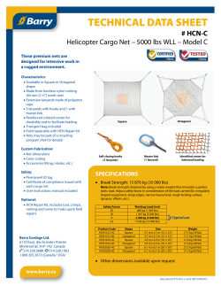 # HCN-C Helicopter Cargo Net &ndash; 5000 lbs WLL &ndash; Model C