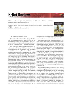 Untitled [Ron Viney on The South African War, 1899-1902] - H-Net