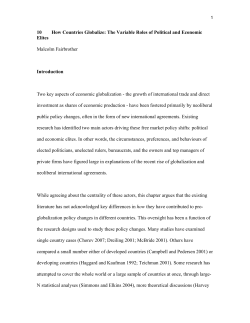 "The Divergent Roles of Political and Economic Elites in NAFTA