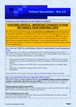 Patient Newsletter - Nov 13