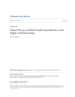 Shared Privacy and the Fourth Amendment, or the Rights of