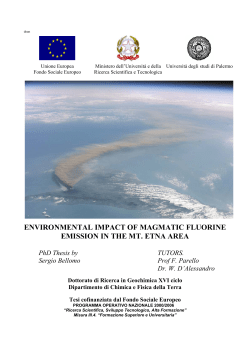 ENVIRONMENTAL IMPACT OF MAGMATIC FLUORINE EMISSION