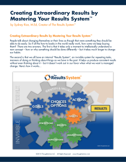 Mastering your Results System - Career Counselors` Consortium