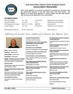 Getting to Know You, Getting to know all About You