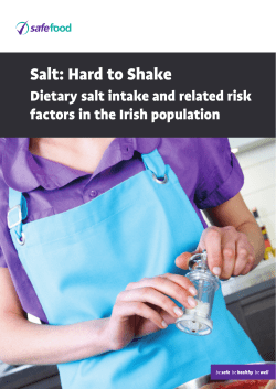 Salt: Hard to Shake - HRB Centre for Health and Diet Research