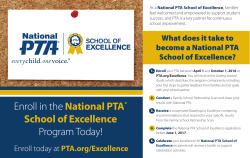 Enroll in theNational PTA&reg; School of Excellence Program Today!