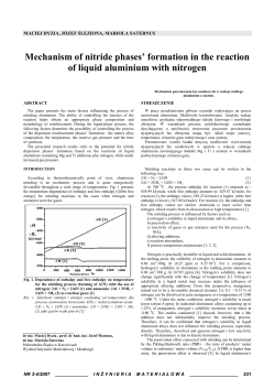 Mechanism of nitride phases` formation in the reaction of liquid