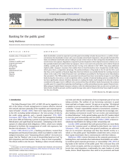 Banking for the public good
