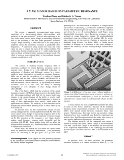 a mass sensor based on parametric resonance