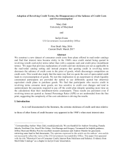 Adoption of Revolving Credit Terms, the