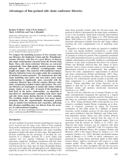 Advantages of fine-grained side chain conformer libraries