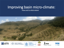 Improving Micro Climate - Spate Irrigation Network