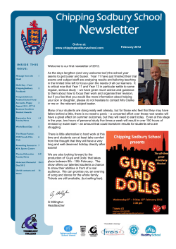 Newsletter - Chipping Sodbury School