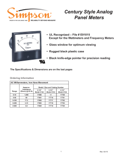 Simpson Century Style Analog Panel Meters