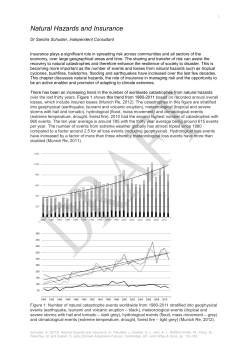 Natural hazards and insurance