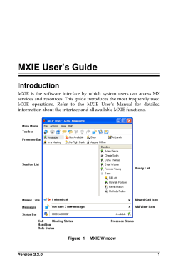 MXIE User`s Guide