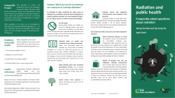 Radiation and public health