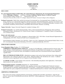 JOHN SMITH - Green Mountain College