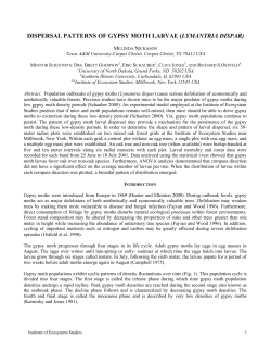 DISPERSAL PATTERNS OF GYPSY MOTH LARVAE (Lymantria