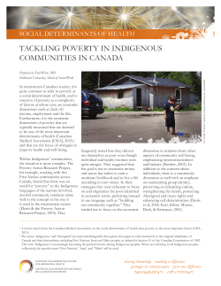 Tackling Poverty in Indigenous Communities in Canada