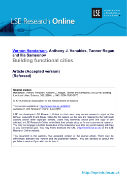 Building functional cities