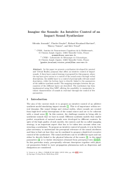 Imagine the Sounds: An Intuitive Control of an Impact Sound