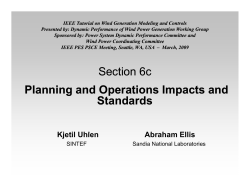 Section 6c Planning and Operations Impacts and Standards