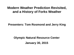An Introduction to Modern Weather Prediction: Is it going to rain, or