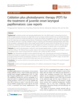 Coblation plus photodynamic therapy (PDT) for the treatment of