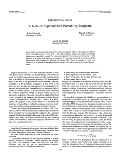 A Note on Superadditive Probability Judgment