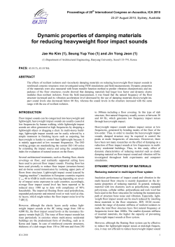 Dynamic properties of damping materials for reducing heavyweight