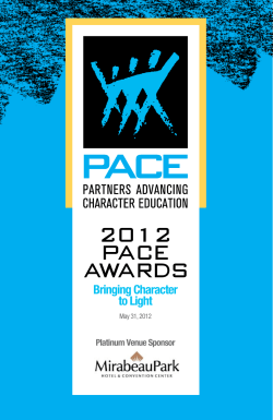 2012 PACE Awards - Partners Advancing Character Education