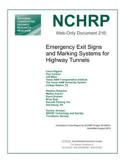 NCHRP Web-Only Document 216: Emergency Exit Signs and