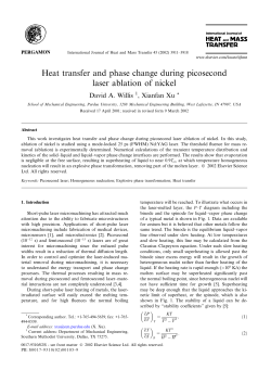 Heat transfer and phase change during picosecond