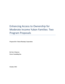 Enhancing Access to Ownership for Moderate Income Yukon