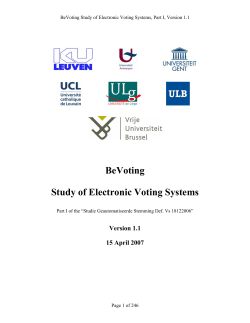 BeVoting Study of Electronic Voting Systems