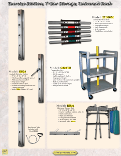 Exercise Station, T-Bar Storage, Universal Rack