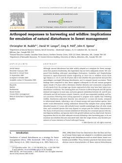 Arthropod responses to harvesting and wildfire